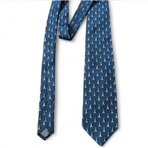 Vintage Eiffel Tower Beaufort tie made in Italy silk